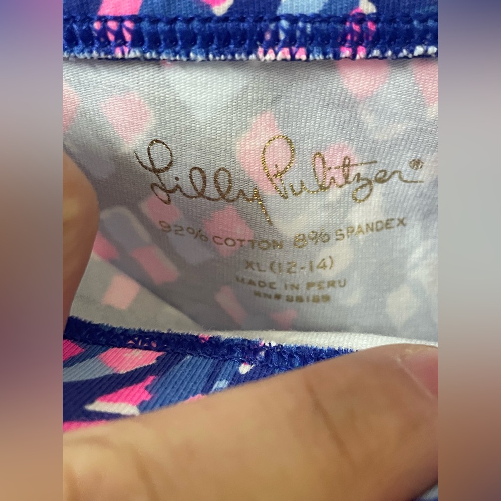 Lilly Pulitzer Leggings Pants Girls XL 12 14 Xlarge Cropped Preppy Vacation - Picture 6 of 9